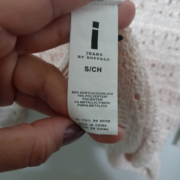 Jeans By Buffalo Open Stich Sweater Size Small - Picture 9 of 12